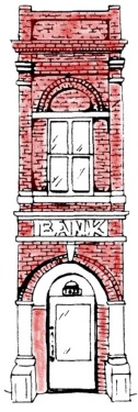 Bank Building Drawing - 11th & Main